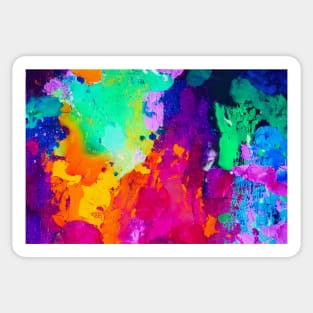 Glow of colors Abstract mix of vibrant colors, one of a kind, Cool look Sticker